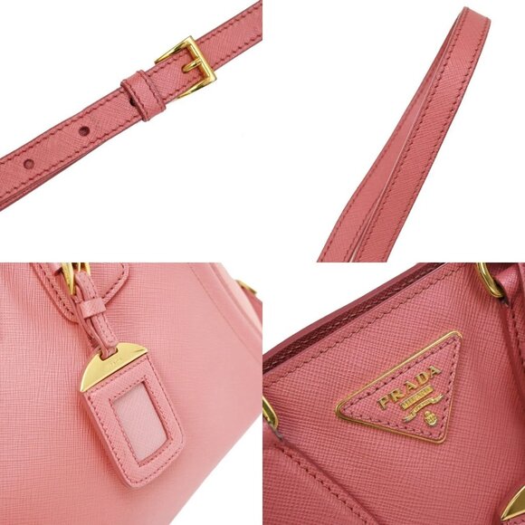 PRADA MILANO Logo 2Way Shoulder Hand Bag Saffiano Leather Pink GHW Italy 29KB269 - Picture 9 of 16